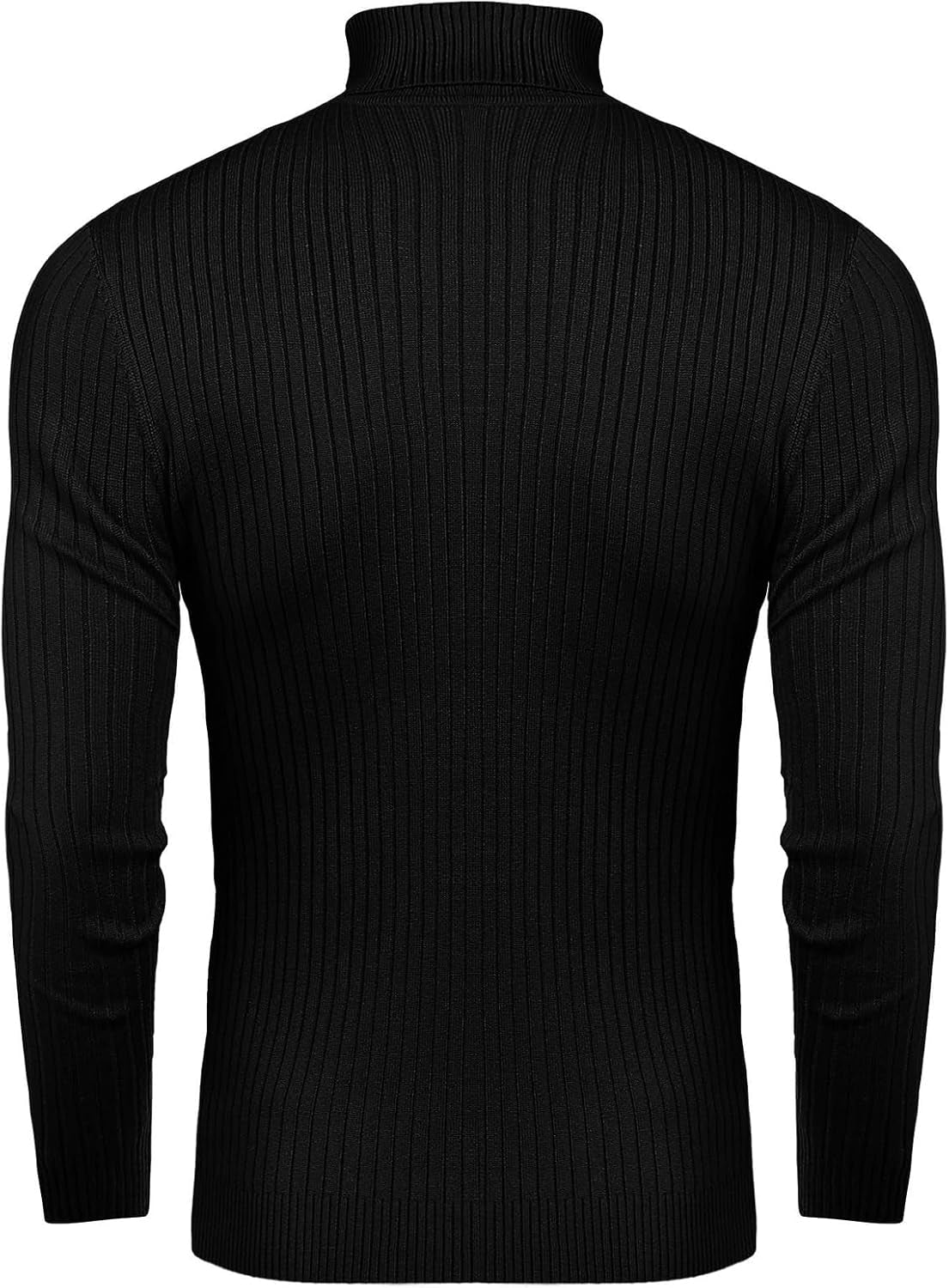 Mens Slim Fit Turtleneck Sweater Cable Knit Thermal Pullover Sweater