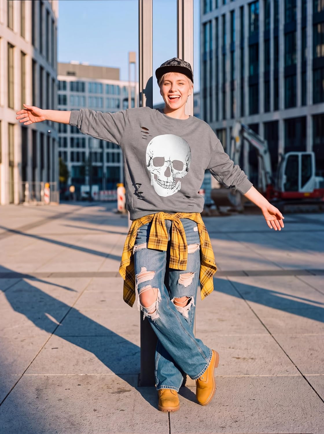 Women'S Halloween Sweatshirts Skull Shirts Fall Sweater