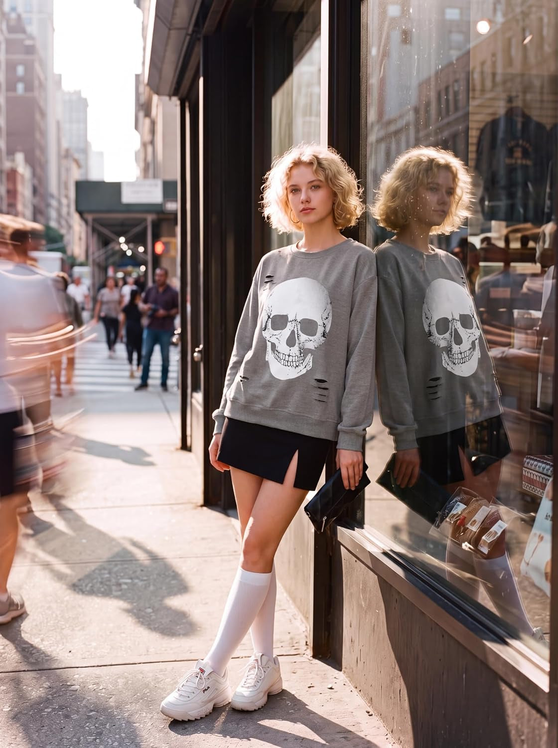 Women'S Halloween Sweatshirts Skull Shirts Fall Sweater